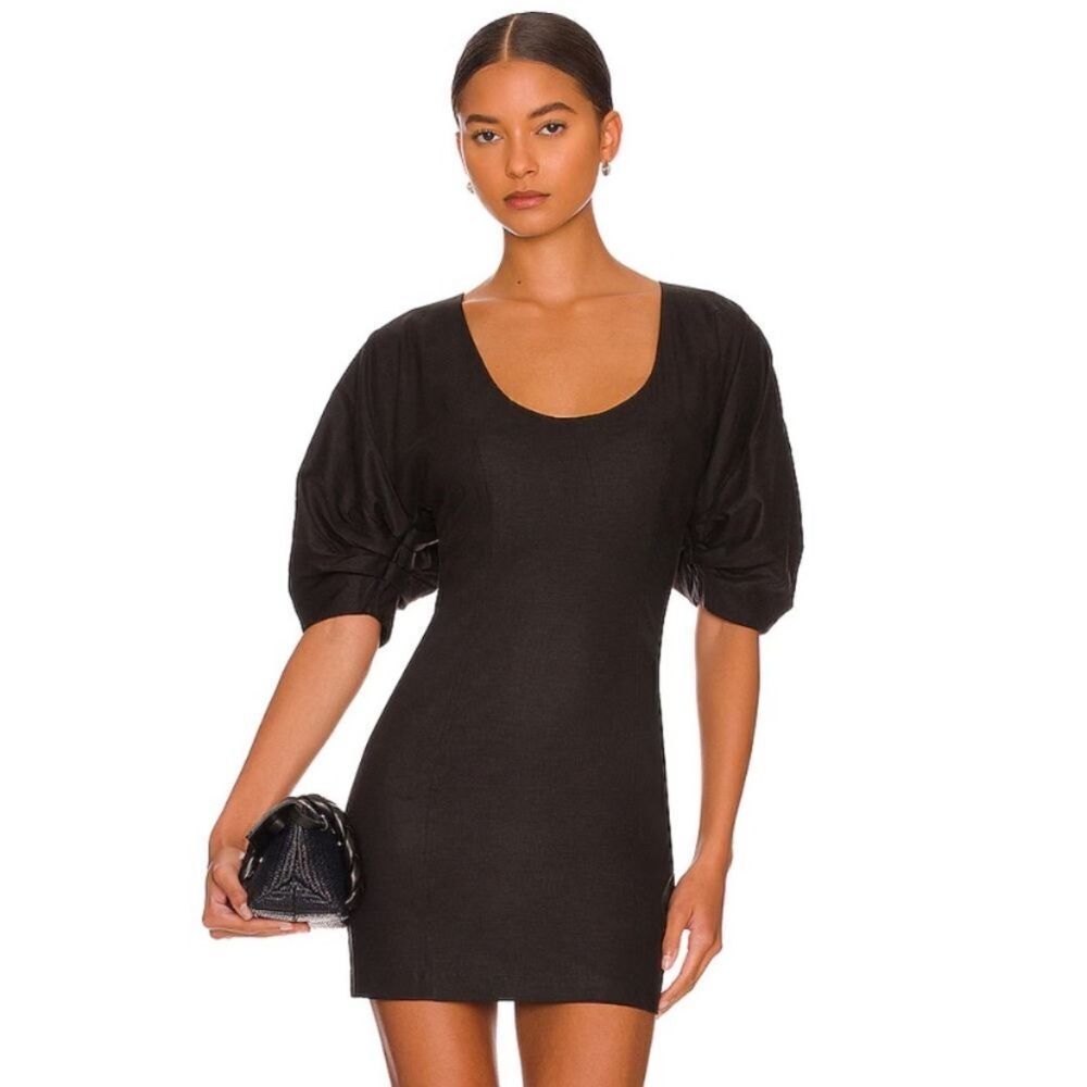 NWT L'Academie Ottilie Mini Black Dress Size S - Picture 3 of 9